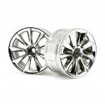 HPI 1/10 LP32 ATG RS8 Chrome Wheel with 12mm Hex (Pack of 2 Wheels) - 33463