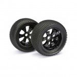 Absima 1/8 Scale Truggy Pre-Glued Black 17mm Hex Dirt Wheel and Tyre (Set of 2 Wheels) - ABS2520013