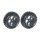 FTX 1/10 Front Buggy Wheel and Tyre Set 12mm Hex (Pack of 2 Black Wheels) - FTX6300B