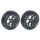 FTX 1/10 Rear Buggy Wheel and Tyre Set 12mm Hex (Pack of 2 Black Wheels) - FTX6301B