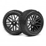 Maverick 1/10 Buggy 12mm Hex Wheel and Tyre Set (Pack of 2 Rear) - MV22769