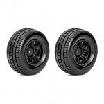 Roapex 1/10 TRIGGER Short Course Truck Tyre on Black Wheels 12mm Hex (Pack of 2) - R1001B