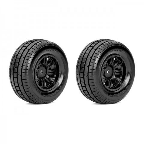 Roapex 1/10 TRIGGER Short Course Truck Tyre on Black Wheels 12mm Hex (Pack of 2) - R1001B