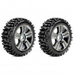 Roapex 1/8 RHYTHM Buggy Tyre on Chrome wheels 17mm Hex (Pack of 2) - R5002CB