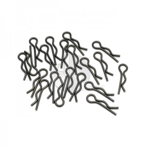 HPI 8mm Black Body Clip (20 Clips) - 6203