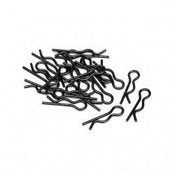 HPI 6mm Black Body Clip (20 Clips) - 75106