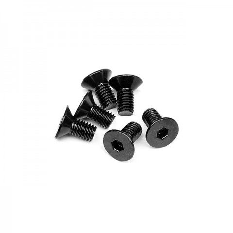 HPI Flat Head Screw M5x10mm with 3mm Hex Socket (Pack of 6 Screws) - 94727