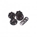 Answer RC Lightweight Black Locking Wheel Nut 1mm Thread (4 Nuts and 8 O-Rings) - ANSWN0100-B