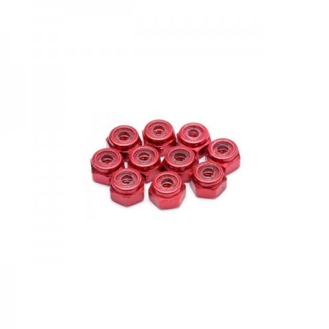 Edit M2 Red Anodised Nut (Pack of 10 Nuts) - ED130016