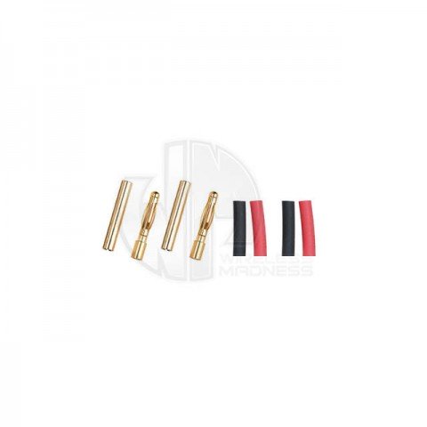 Logic RC 2.0mm Gold Connector with Heat Shrink (2 Pairs) - FS-GC02-02