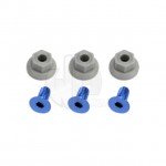 Traxxas Wing Mounting Hardware (4x8mm CCS Aluminum) (4x7mm Flanged NL) (Set of 3) - TRX5512
