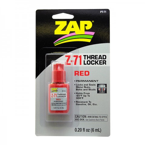 ZAP PT71 Permanent RED Thread Locker 0.2oz - 5525738