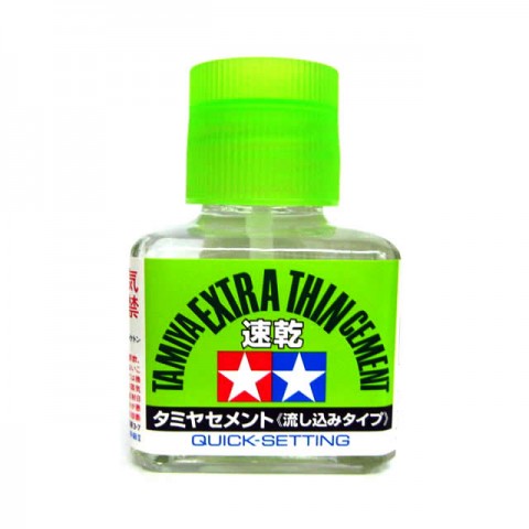 Tamiya Cement Extra Thin Liquid Adhesive Quick Set for Plastic Hobby Kits (40ml) - 87182