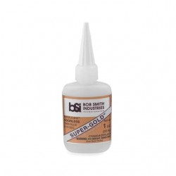 Bob Smith Industries SUPER-GOLD Thin Odourless Foam Safe CA Glue (1oz) - BSI122