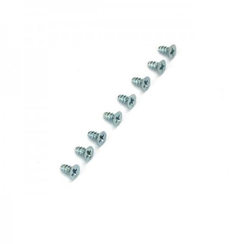 Dubro 3mm x 8mm Flat Head Self-Tapping Screw (Pack of 8 Screws) - DB2296