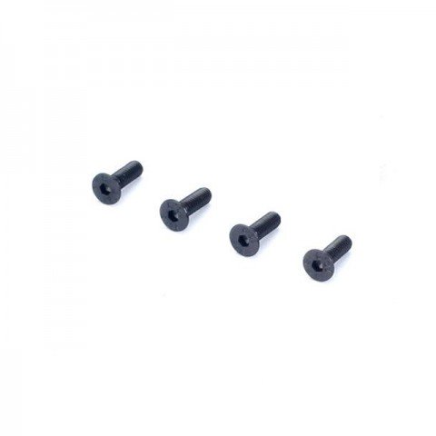 Dubro 3mm x 12mm Flat Head Countersunk Socket Screw (Pack of 4 Screws) - DB2288
