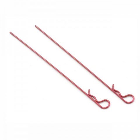 Dynamite 120mm Anodised Red Body Clips (Pack of 2) - DYN5531