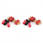 Logic RC Deans Battery Connector Sets with Heat Shrinks (2 Pairs - Male/Female) - FS-DNS/2
