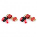 Logic RC Deans Battery Connector Sets with Heat Shrinks (2 Pairs - Male/Female) - FS-DNS/2