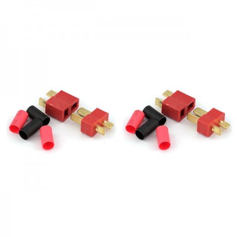 Logic RC Deans Battery Connector Sets with Heat Shrinks (2 Pairs - Male/Female) - FS-DNS/2