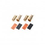 Logic RC 6mm Gold Bullet Connectors with Heat Shrink (Pack of 2 Pairs) - FS-GC06-02