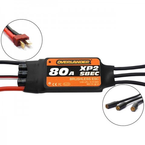 Overlander ESC XP2 80A SBEC Brushless Speed Controller for Planes and Helis - OL-2720