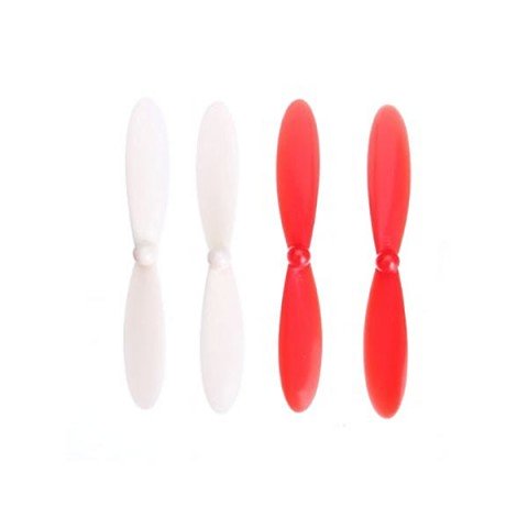 Hubsan X4 Micro Quad Copter Complete Set of Spare Propeller Blades (Red/White) - H107D-A06