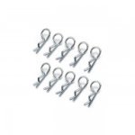 Absima Small Body Clips Silver (Pack of 10) - 2440012