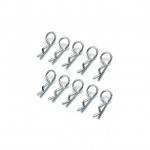 Absima Small Body Clips Silver (Pack of 10) - 2440012