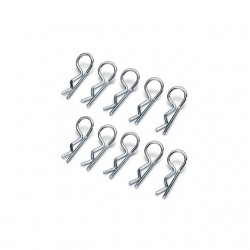 Absima Small Body Clips Silver (Pack of 10) - 2440012