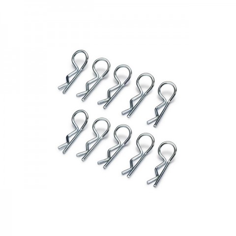 Absima Small Body Clips Silver (Pack of 10) - 2440012