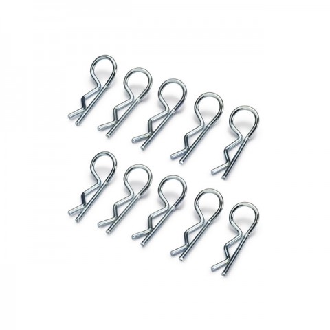 Absima Large Body Clips Silver (Pack of 10) - 2440014