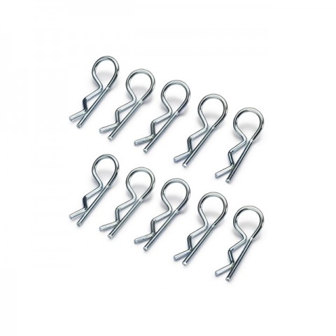 Absima Large Body Clips Silver (Pack of 10) - 2440014