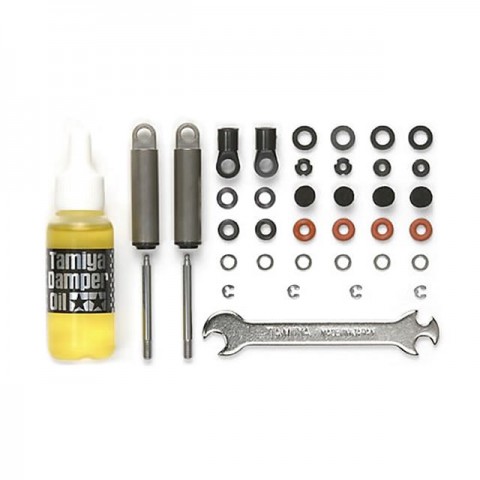 Tamiya 1/14th Scale RC Tractor Truck Aluminium Oil Damper (Pack of 2 Shocks) - 56515 Tamiya 1/14th Scale RC Tractor Truck Aluminium Oil Damper (Pack of 2 Shocks) - 56515