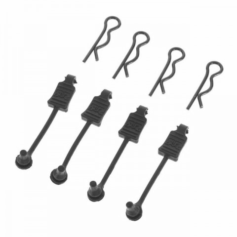 Arrma 1/8th Body Clips with Rubber Retainers (Pack of 4) - AR390178