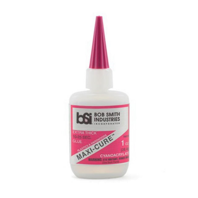Bob Smith Maxi-Cure Extra Thick CA Glue - 1/2oz For Plastic Models & Hobby Projects