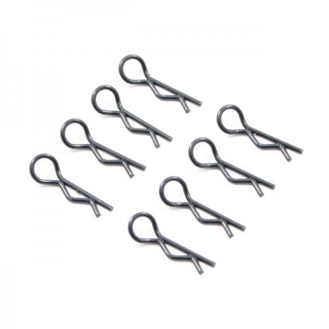 Fastrax Black Small Body Clips (Pack of 8) - FAST212BK