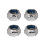 Fastrax M3 Silver Nyloc Nut (Pack of 4 Nuts) - FASTM3