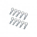 Absima Small Body Clips Silver (Pack of 10) - 2440012