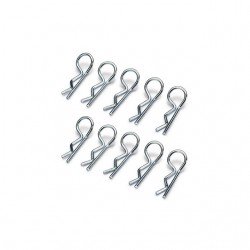 Absima Small Body Clips Silver (Pack of 10) - 2440012