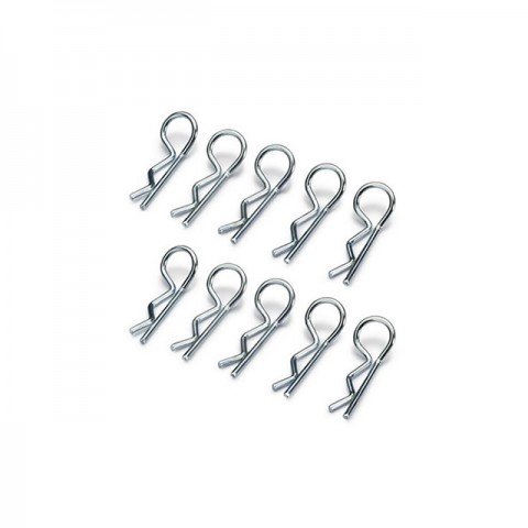 Absima Small Body Clips Silver (Pack of 10) - 2440012