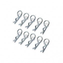 Absima Large Body Clips Silver (Pack of 10) - 2440014