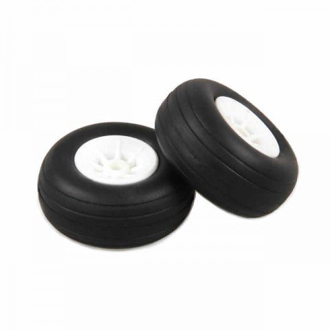J Perkins 1.3/4-inch (44mm) RC Plane White Wheels (Pack of 2) - 5507110