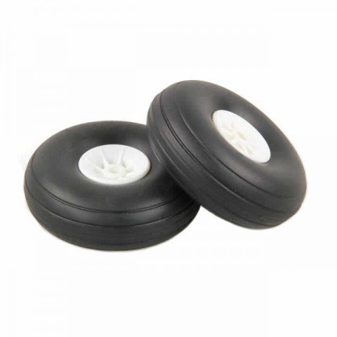 J Perkins 2.1/2-inch (63mm) RC Plane White Wheels (Pack of 2) - 5507113
