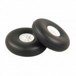 J Perkins 3-inch (75mm) RC Plane White Wheels (Pack of 2) - 5507115