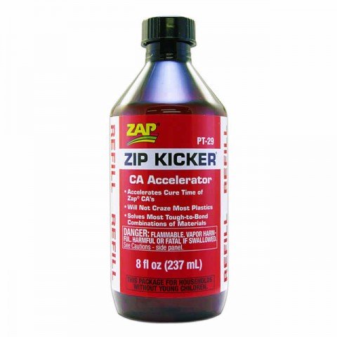 Zap Zip PT29 Kicker CA Accelerator for Glue Adhesive Refill Bottle (8oz) - 5525173