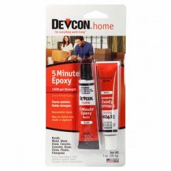 Devcon 5 Minute Clear Epoxy Adhesive Glue (2 x .5oz Tubes) - DEV20545