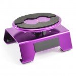 Fastrax Purple Aluminium Locking Rotating 1/10th and 1/18th Car Maintenance Stand with Magnet - FAST407P