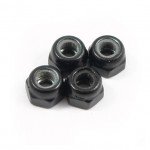 Fastrax M3 Black Nyloc Nut (Pack of 4 Nuts) - FASTM3BK