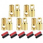 Radient 6mm Gold Bullet Connector with Heat Shrink (5 Pairs) - RDNAC010096